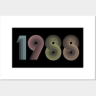 Vintage 1988 32nd Birthday Men Women Posters and Art